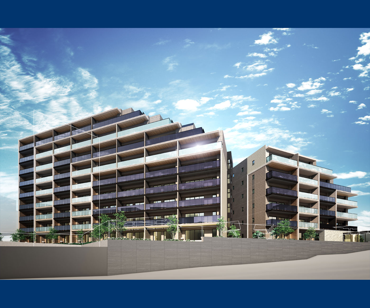 マンション管理　TOKYO WEST GARDEN PROJECT　外観完成予想CGパース